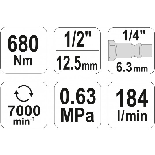 KLUCZ PNEUMATYCZNY 1/2" 680NM -zdjęcie numer 5