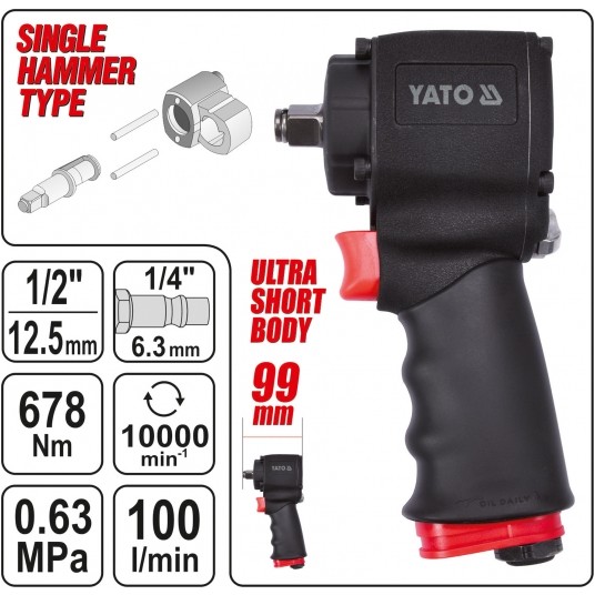 KLUCZ PNEUMATYCZNY 1/2" MINI 678 Nm -zdjęcie numer 6