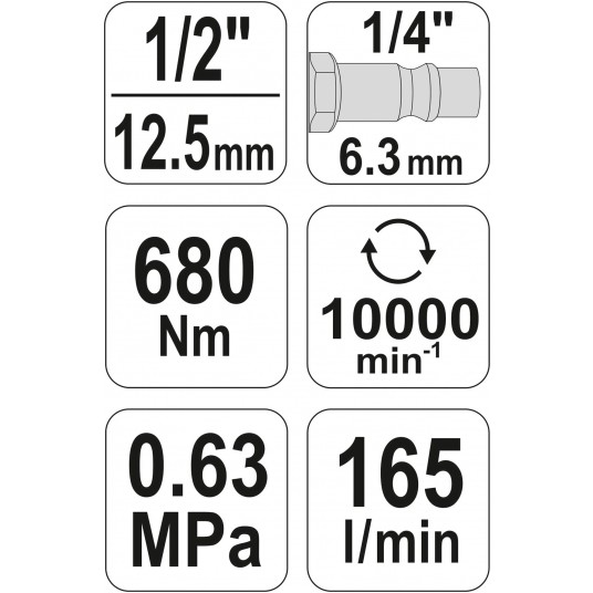 KLUCZ PNEUMATYCZNY 1/2" MINI 680Nm -zdjęcie numer 5