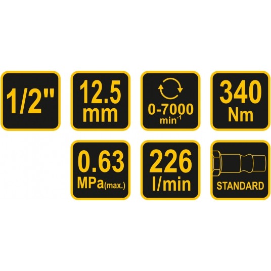 KLUCZ PNEUMATYCZNY UDAROWY 1/2" 340Nm -zdjęcie numer 3
