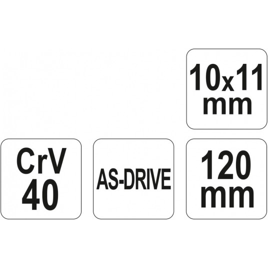 KLUCZ RUROWY KUTY 10X11MM YATO -zdjęcie numer 2
