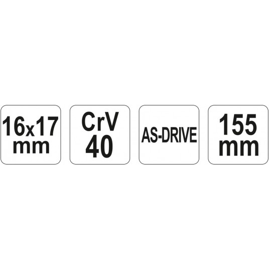 KLUCZ RUROWY KUTY 16X17MM YATO -zdjęcie numer 2