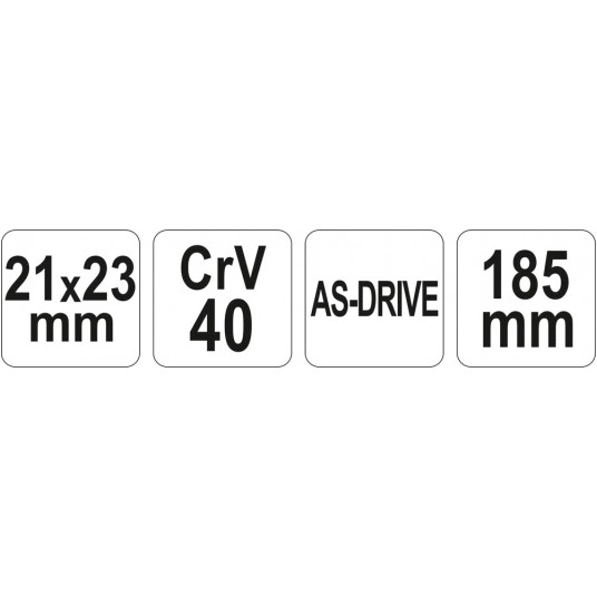 KLUCZ RUROWY KUTY 21X23MM YATO -zdjęcie numer 1