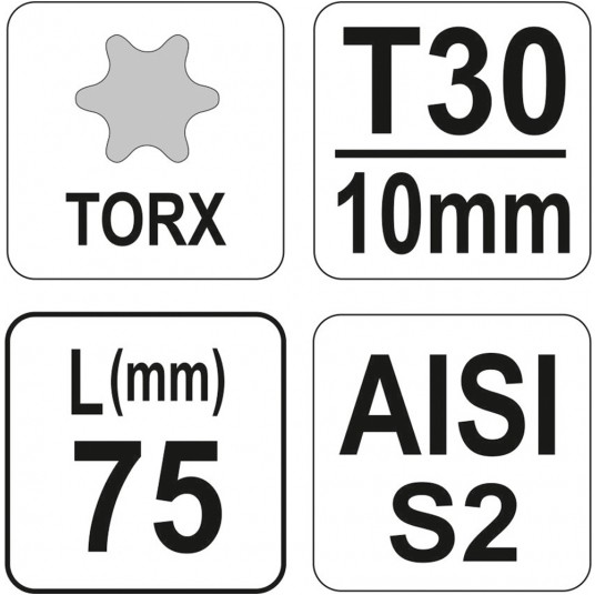 KLUCZ SPECJALNY TORX T30x75 S2 -zdjęcie numer 4