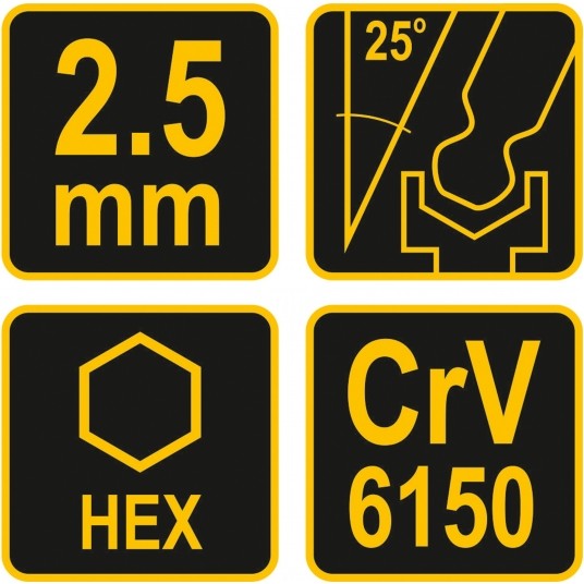 KLUCZ TRZP HEX(KULKA) Z RĘKOJEŚCIĄ 2.5MM -zdjęcie numer 3