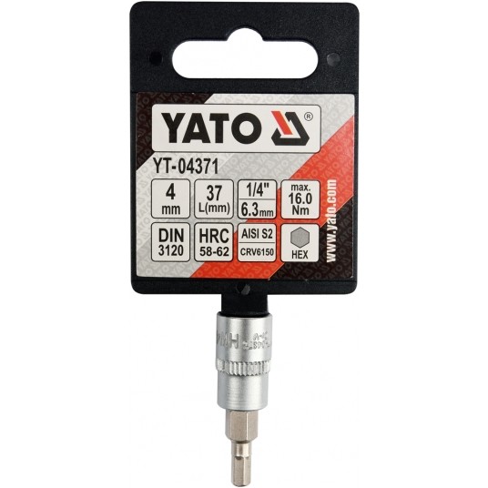 KLUCZ TRZPIENIOWY HEX 1/4" 4MM L37MM -zdjęcie numer 3