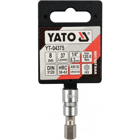 KLUCZ TRZPIENIOWY HEX 1/4" 8MM L37MM -zdjęcie numer 3