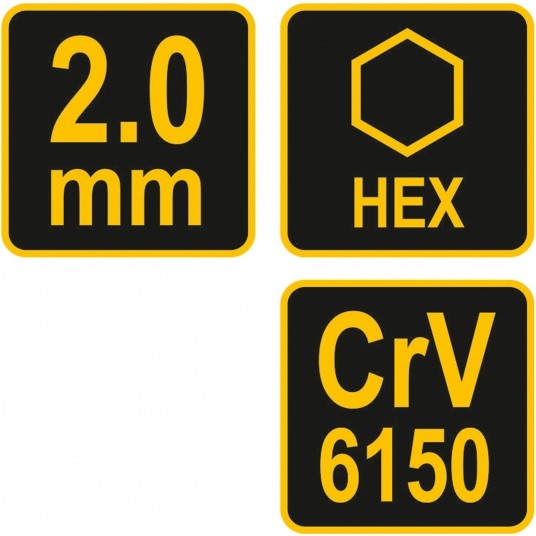 KLUCZ TRZPIENIOWY HEX Z RĘKOJEŚCIĄ 2.0MM -zdjęcie numer 4