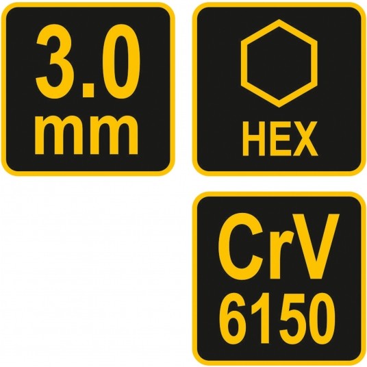 KLUCZ TRZPIENIOWY HEX Z RĘKOJEŚCIĄ 3.0MM -zdjęcie numer 3