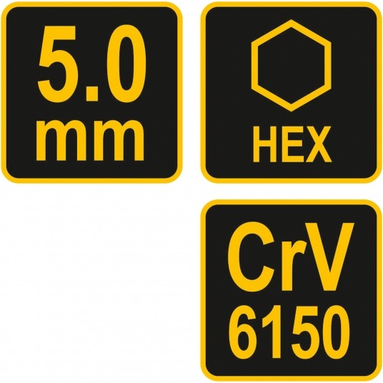 KLUCZ TRZPIENIOWY HEX Z RĘKOJEŚCIĄ 5.0MM -zdjęcie numer 3
