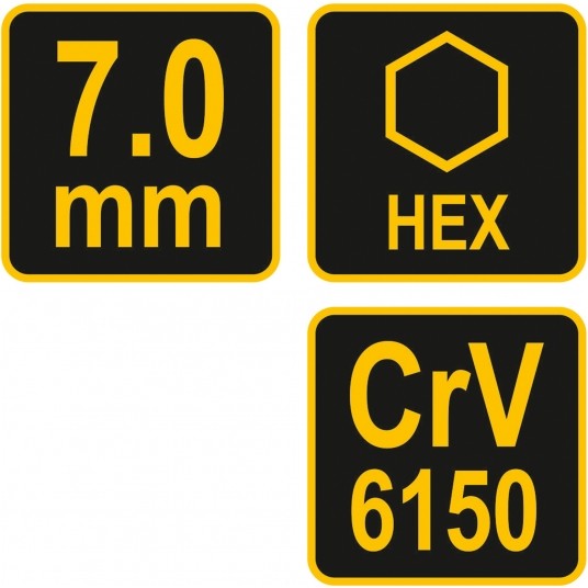 KLUCZ TRZPIENIOWY HEX Z RĘKOJEŚCIĄ 7.0MM -zdjęcie numer 3