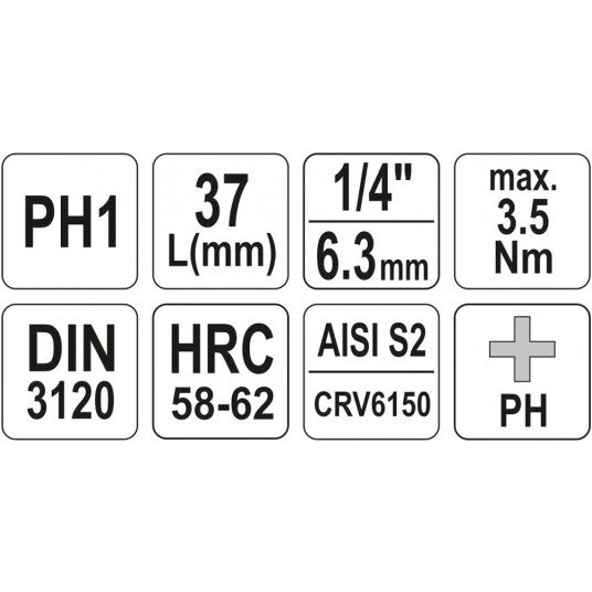 KLUCZ TRZPIENIOWY PH1 1/4" L37MM -zdjęcie numer 4