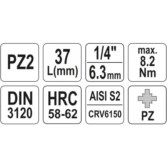 KLUCZ TRZPIENIOWY PZ2 1/4" L37MM -zdjęcie numer 4