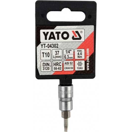 KLUCZ TRZPIENIOWY TORX 1/4" T10 L37MM -zdjęcie numer 3