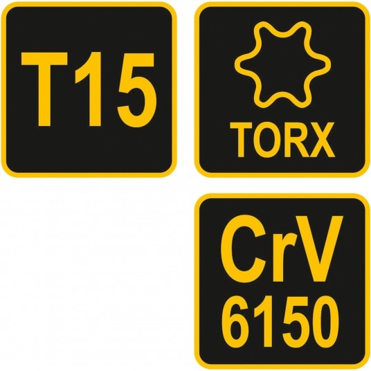 KLUCZ TRZPIENIOWY TORX Z RĘKOJEŚCIĄ T15 -zdjęcie numer 3