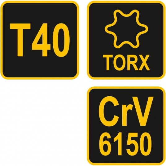 KLUCZ TRZPIENIOWY TORX Z RĘKOJEŚCIĄ T40 -zdjęcie numer 3