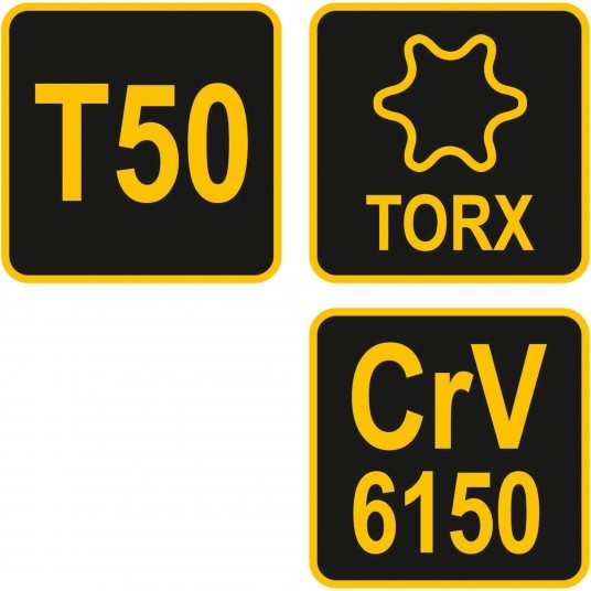 KLUCZ TRZPIENIOWY TORX Z RĘKOJEŚCIĄ T50 -zdjęcie numer 3