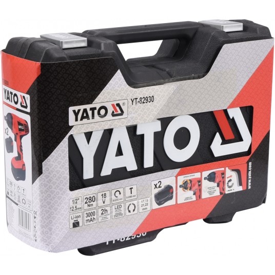 KLUCZ UDAR.AKU 18V Z NASADKAMI 2XBAT. 82930 YATO -zdjęcie numer 4