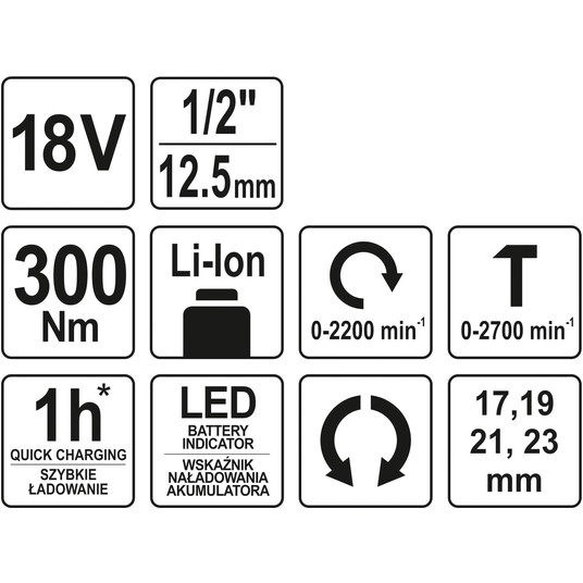 KLUCZ UDAROWY 18V 1/2'' 300NM - BODY -zdjęcie numer 4