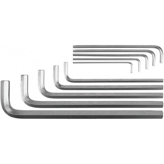 KLUCZE HEX 10CZ 3-17MM DŁUGIE CrV KASETA -zdjęcie numer 1