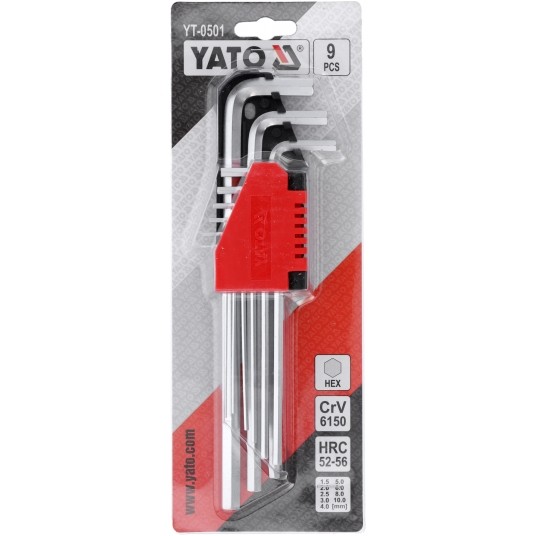 KLUCZE HEX 9CZ.1,5-10MM DŁUGIE CrV -zdjęcie numer 4