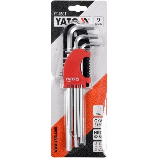 KLUCZE HEX 9CZ.1,5-10MM DŁUGIE CrV -zdjęcie numer 5