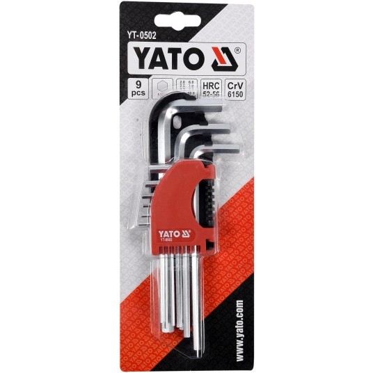 KLUCZE HEX 9CZ. 2-10MM Cr-V -zdjęcie numer 2