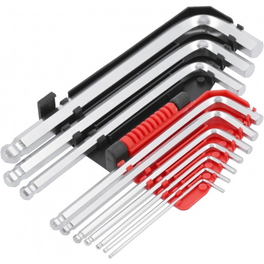 KLUCZE HEX KULKA 10CZ. 2-12MM CrV -zdjęcie numer 3