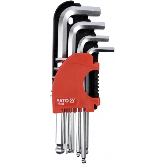 KLUCZE HEX KULKA 10CZ. 2-12MM CrV -zdjęcie numer 1