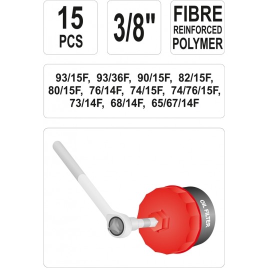 KLUCZE NASADOWE DO OLEJU, KOMPOZYT 15CZ -zdjęcie numer 3