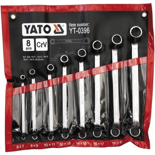 KLUCZE OCZK.-ODGIĘTE 6-22MM 8 SZT -zdjęcie numer 1