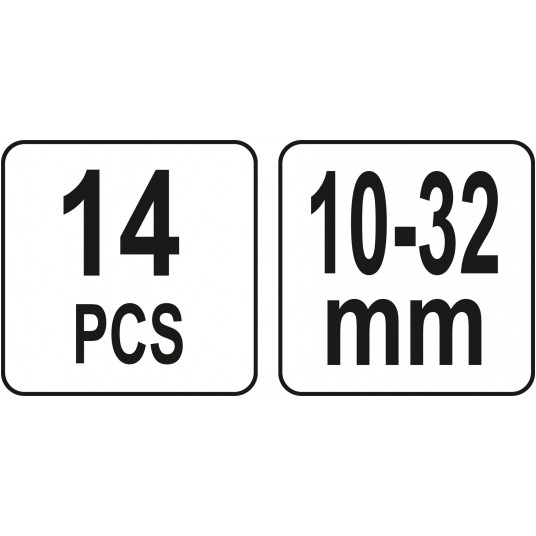 KLUCZE PŁASKO-OCZKO SKRĘCO 10-32MM 14SZT -zdjęcie numer 4