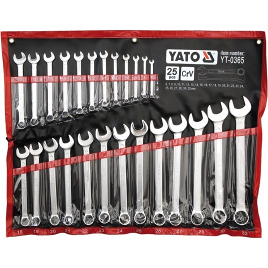 KLUCZE PŁASKO-OCZKOWE 6-32 25SZT -zdjęcie numer 1