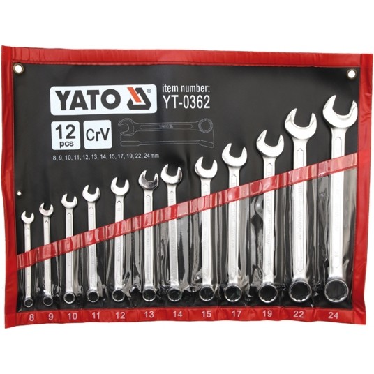 KLUCZE PŁASKO-OCZKOWE 8-24 12SZT -zdjęcie numer 1