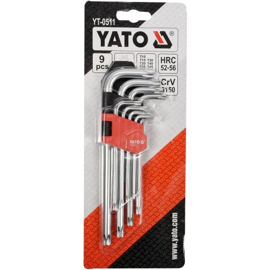 KLUCZE TORX 9CZ. T10 - T50 Cr-V -zdjęcie numer 3