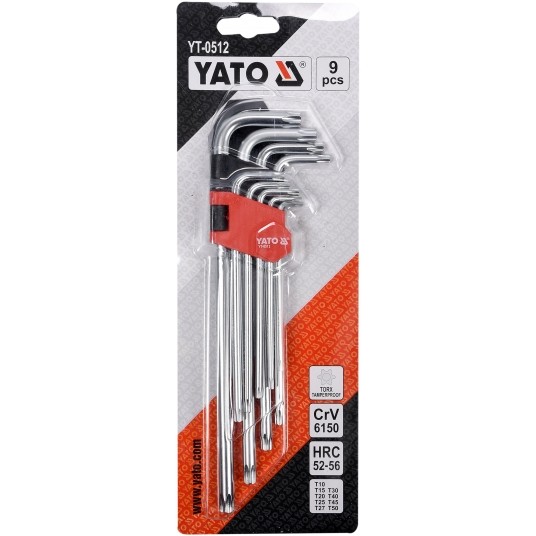 KLUCZE TORX 9CZ. T10 - T50 DŁUGIE Cr-V -zdjęcie numer 2