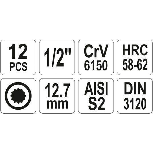 KLUCZE TRZPIENIOWE 12CZ. HEX, SPLINE -zdjęcie numer 3