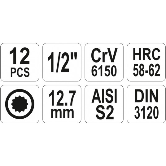 KLUCZE TRZPIENIOWE 12CZ. HEX, SPLINE -zdjęcie numer 3