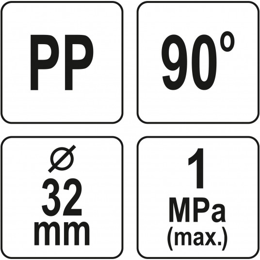 KOLANKO PP 90° 32MM x 32MM -zdjęcie numer 4