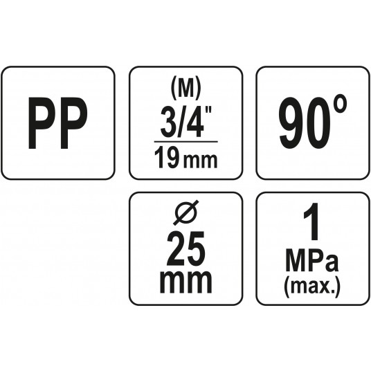 KOLANKO PP 90° GZ 25MM X 3/4'' -zdjęcie numer 4