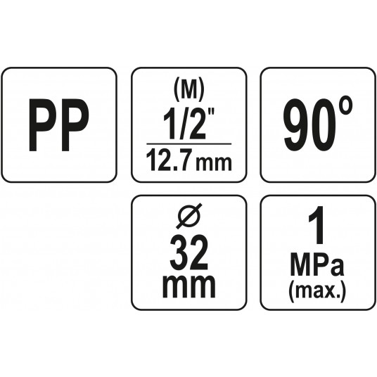 KOLANKO PP 90° GZ 32MM x 1/2" -zdjęcie numer 4