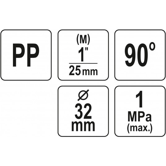 KOLANKO PP 90° GZ 32MM x 1" -zdjęcie numer 4