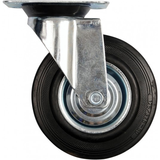 KÓŁKO SKRĘTNE Z CZARNĄ GUMĄ 160MM -zdjęcie numer 1