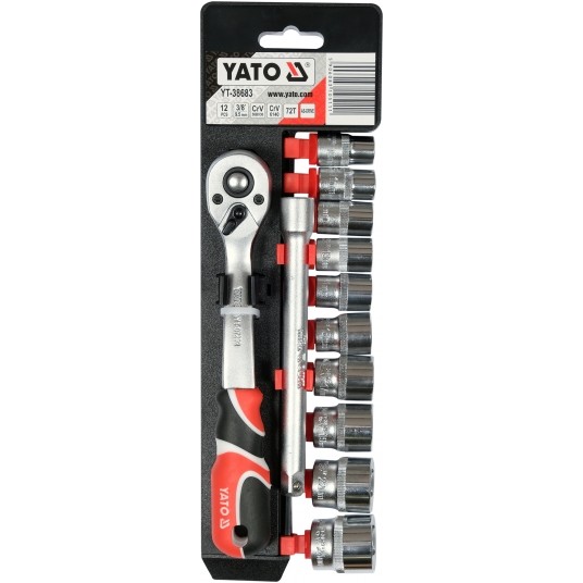 KOMPLET NASADEK Z AKCESORIAMI 3/8", 12CZ -zdjęcie numer 1