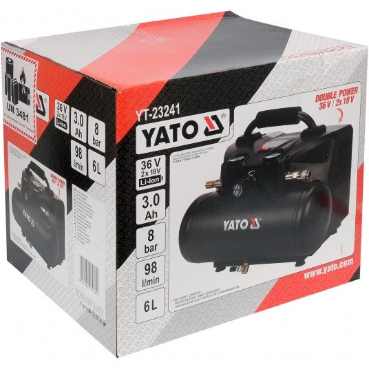 KOMPRESOR 36V 6L 8 BAR - 2X 3AH -zdjęcie numer 9