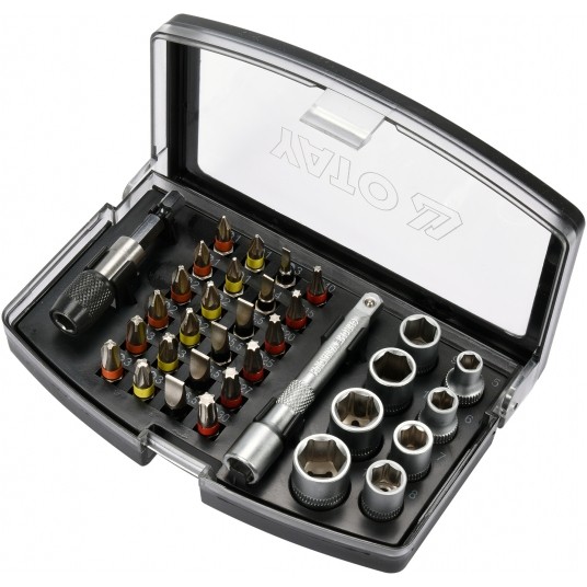 KOŃCÓWKI ŚRUBOKRĘTOWE I NASADKI 34 SZT. -zdjęcie numer 4