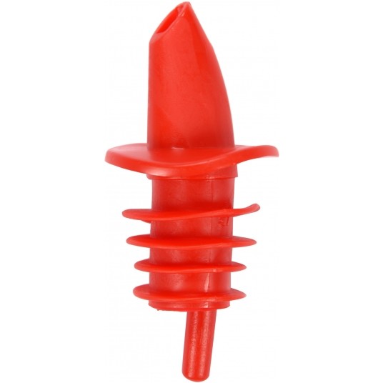 KOREK Z RURKĄ PLASTIKOWY CZERWONY -zdjęcie numer 1