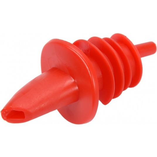 KOREK Z RURKĄ PLASTIKOWY CZERWONY -zdjęcie numer 2