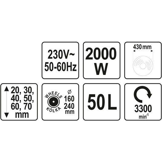 KOSIARKA ELEKTRYCZNA 2000W 430MM 50L -zdjęcie numer 4