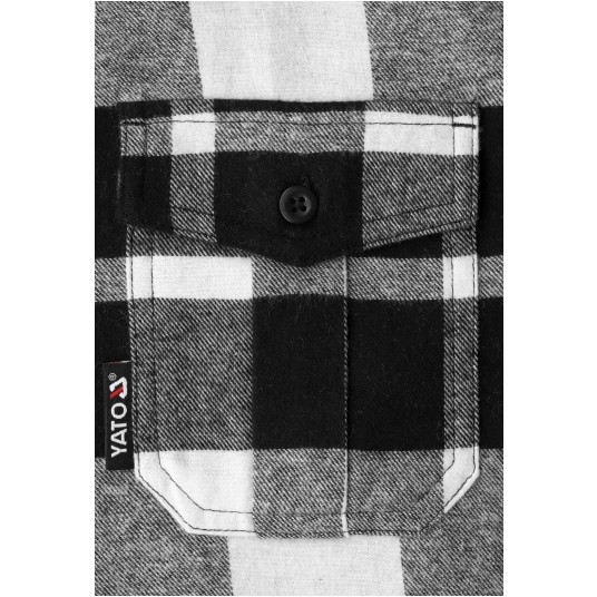 KOSZULA FLANELOWA BIAŁA R. S -zdjęcie numer 2